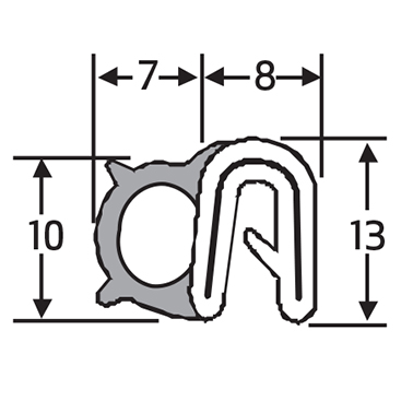 Black Pinchweld and Side Bulb Seal